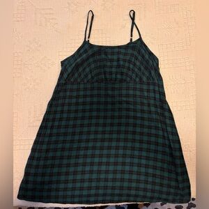 Wild Fable Black and Green Plaid Flannel Dress